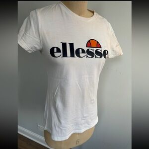Ellesse White Tee with Iconic Logo size US 6